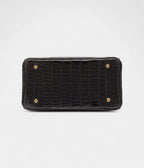 HMGraphite Shiny Porosus Crocodile BK 25 Gold Hardware