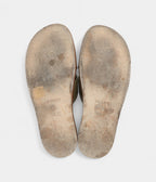 Hermes Green Leather and Canvas Izmir Sandals 43 EU
