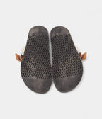 Hermes Grey/Brown Canvas Chypre Sandals 43 EU