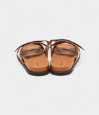 Hermes Grey/Brown Canvas Chypre Sandals 43 EU