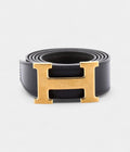 HMGrey Leather Belt Subtle Sophistication in Every Detail
