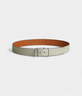 HMGrey Leather Belt Understated Elegance in a Modern Classic