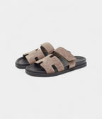 Hermes Grey Suede Chypre Sandals 42.5 EU