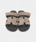 Hermes Grey Suede Chypre Sandals 42.5 EU