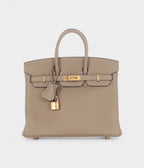 HMGris Tourterelle Togo BK 25 Gold Hardware