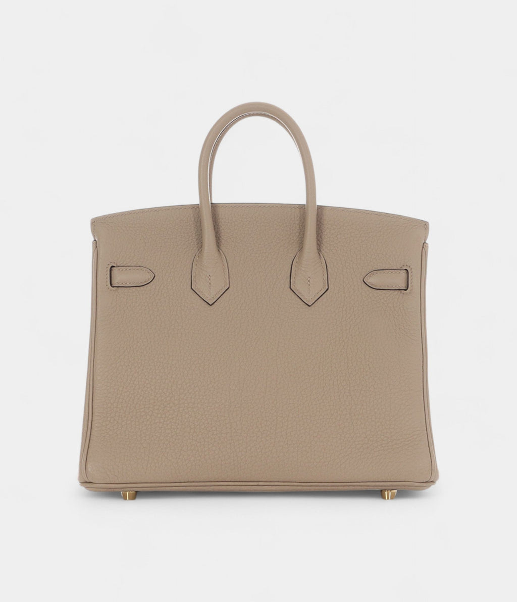 HMGris Tourterelle Togo BK 25 Gold Hardware
