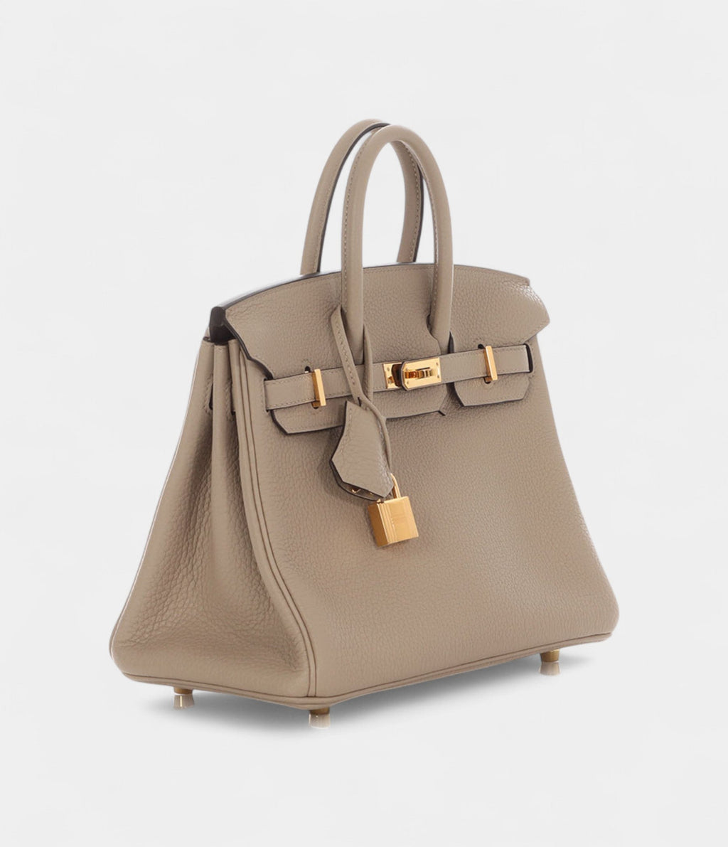 HMGris Tourterelle Togo BK 25 Gold Hardware