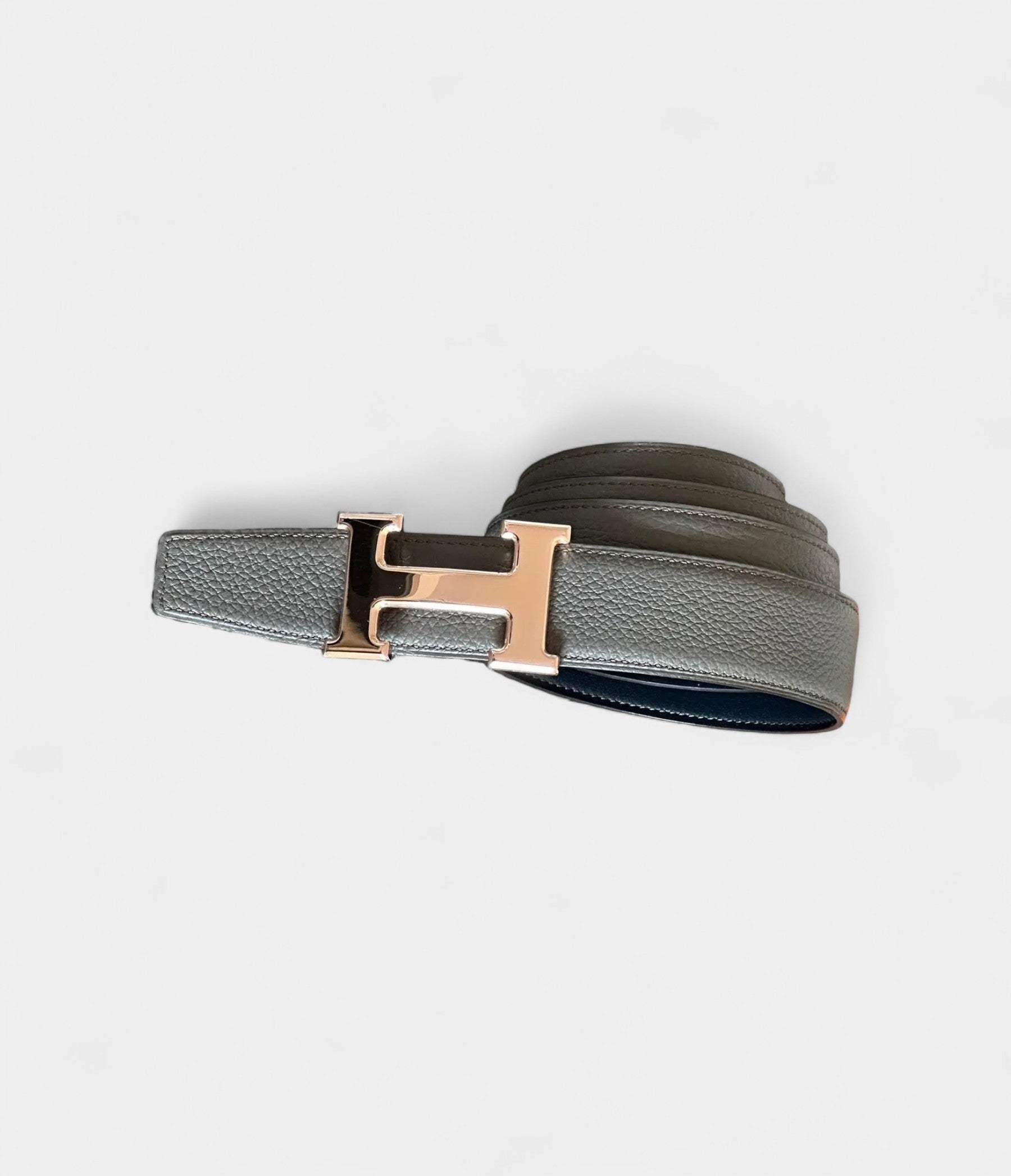 HMH Blue Leather Belt A Refined Pop of Color with Iconic Appeal