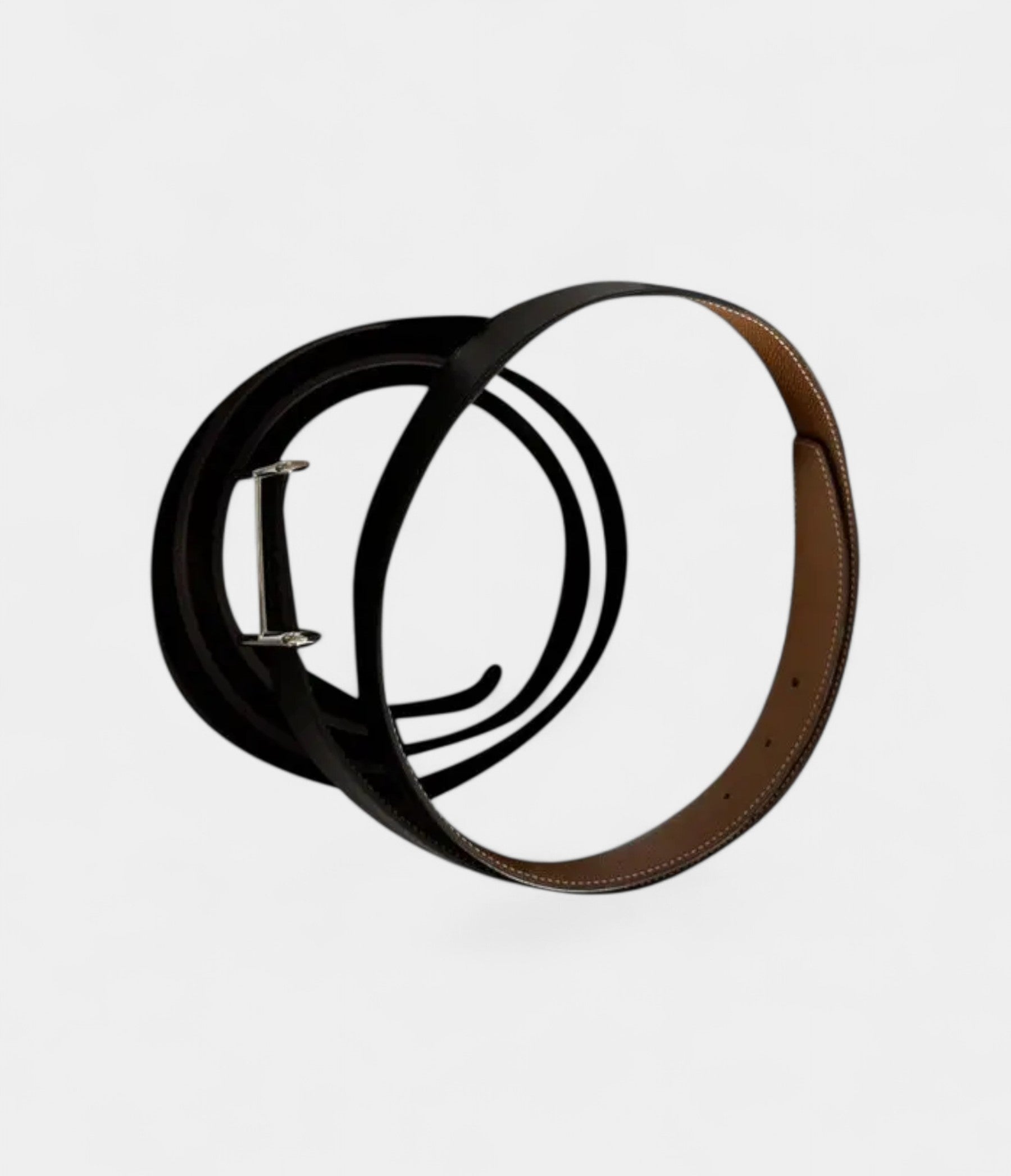 HMH Brown Leather Belt A Classic Reimagined with Iconic Detail