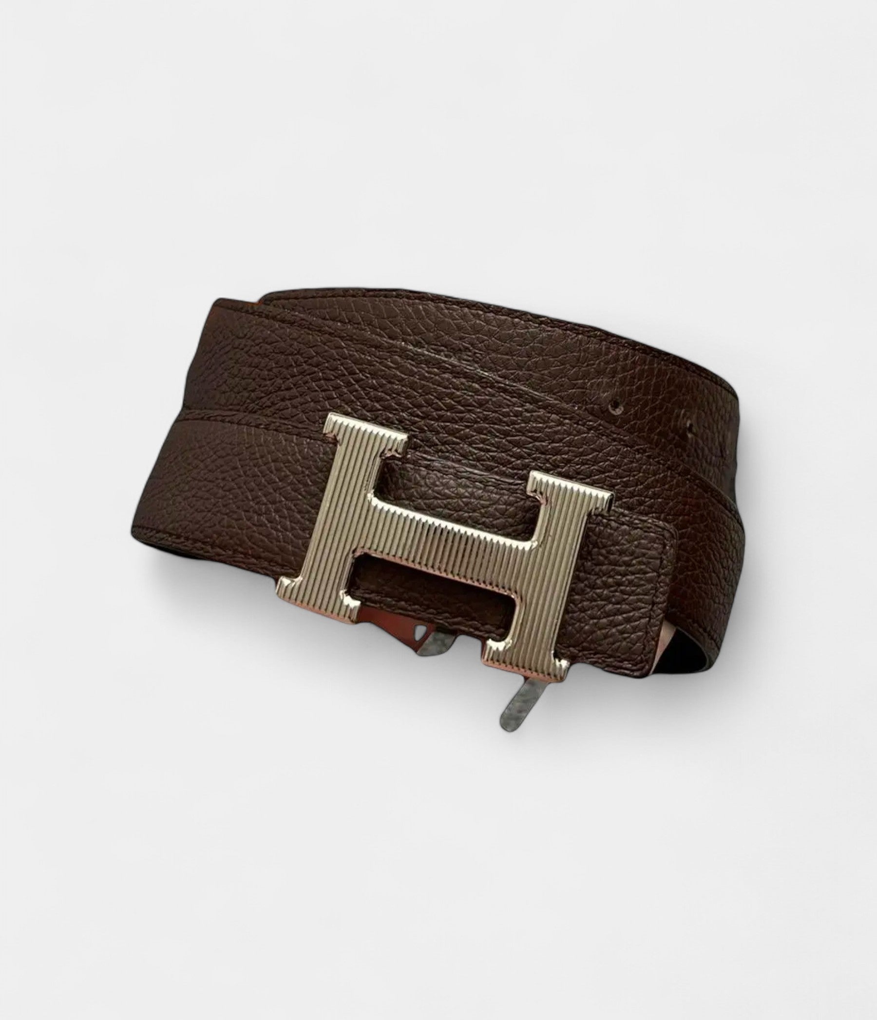 HMH Brown Leather Belt Classic Warmth with Iconic Style