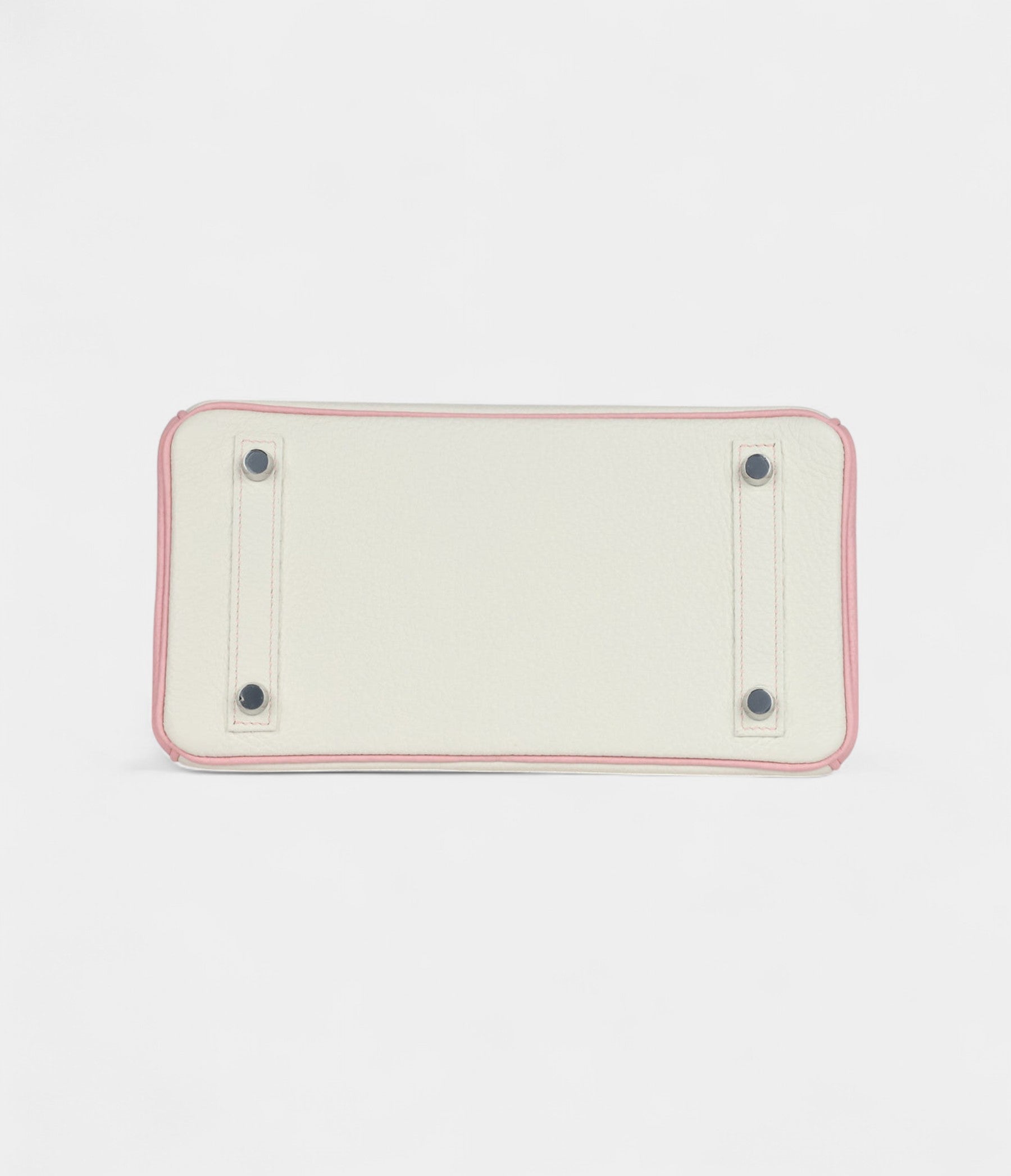 HM BK 25 – Rose Sakura & White Clemence with Brushed Palladium Hardware