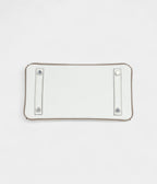 HM BK 25 – White & Etoupe Clemence with Brushed Palladium Hardware