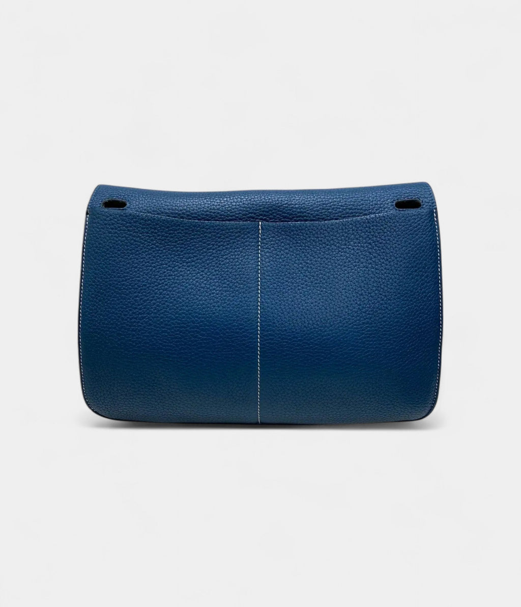 HMHalzan Blue Leather Handbag