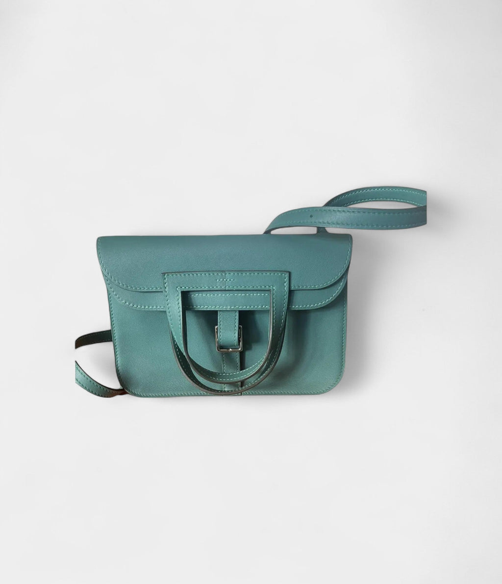 HMHalzan Green Leather Handbag