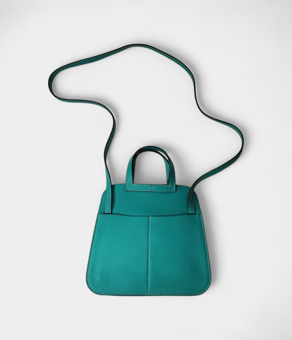 HMHalzan Green Leather Handbag