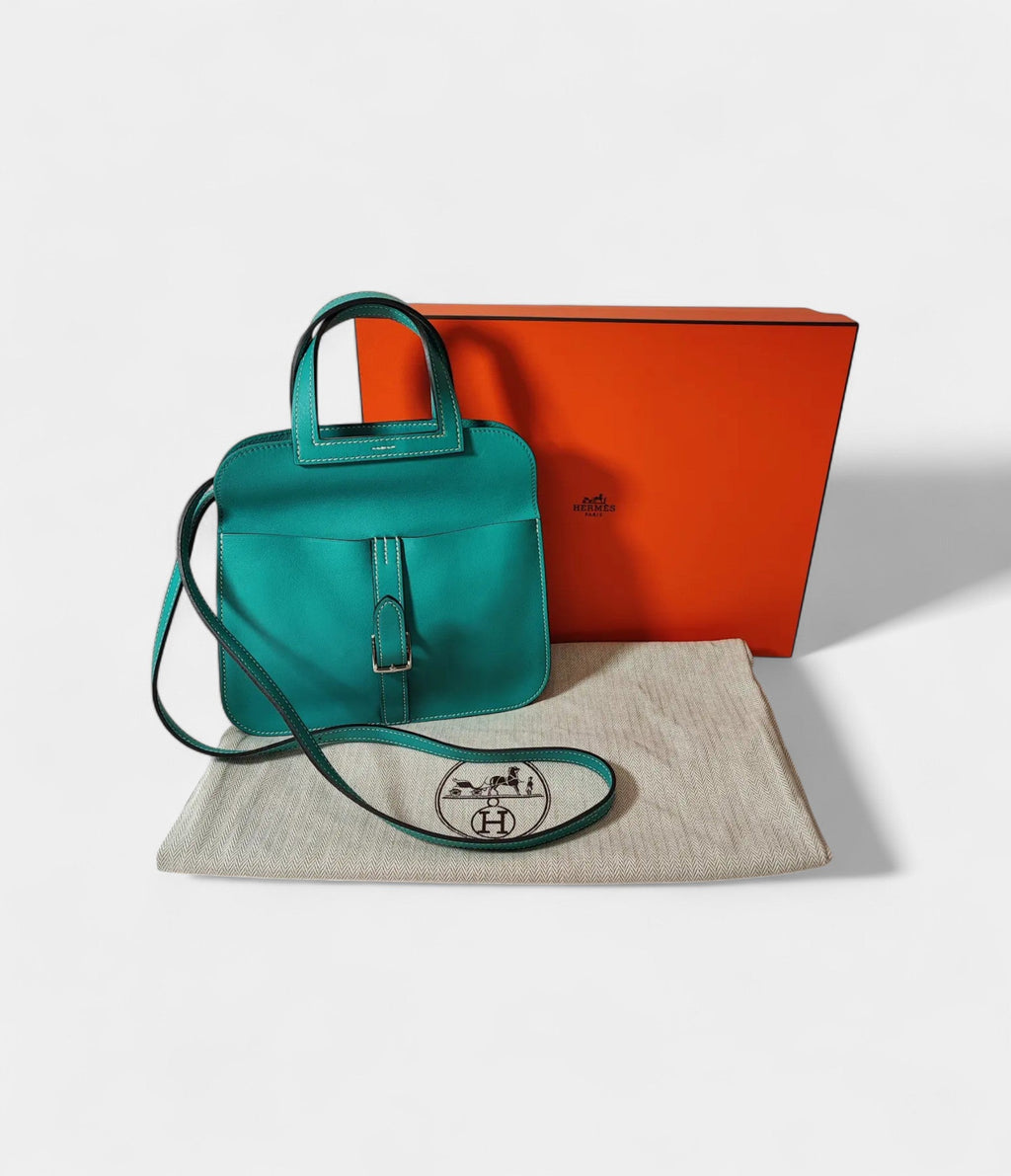 HMHalzan Green Leather Handbag