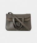 HMHalzan Grey Leather Handbag