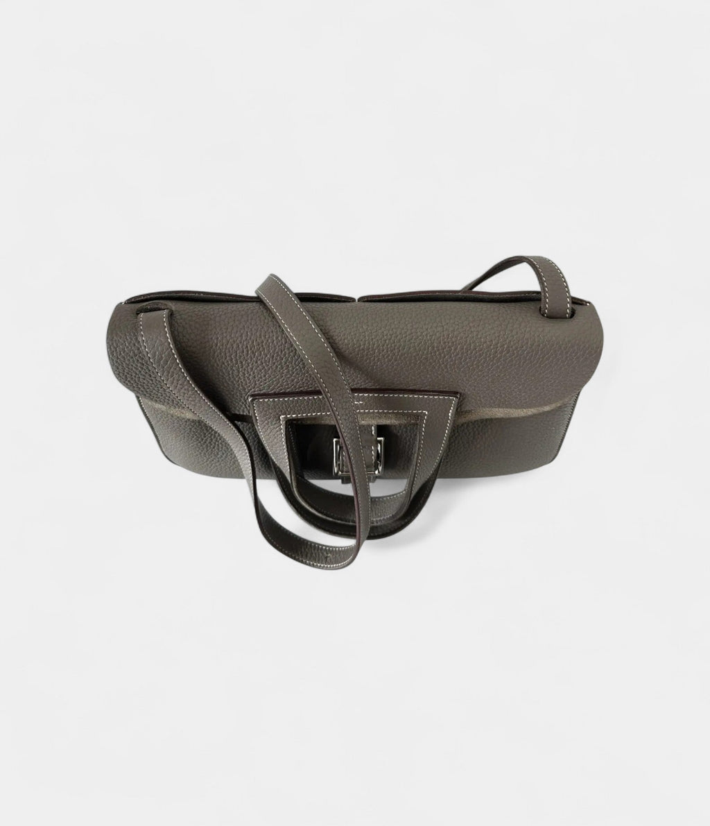 HMHalzan Grey Leather Handbag