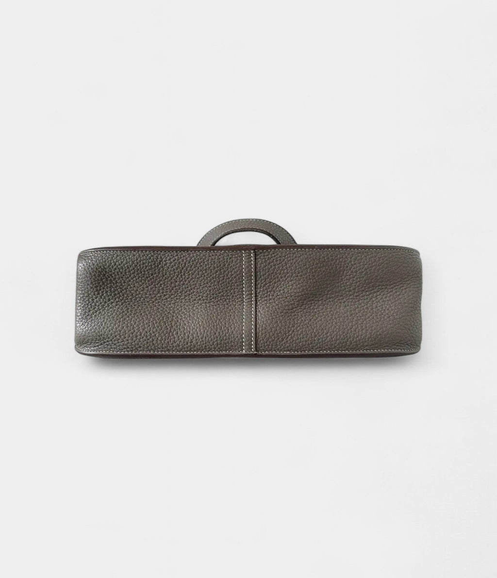 HMHalzan Grey Leather Handbag