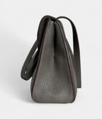 HMHalzan Grey Leather Handbag