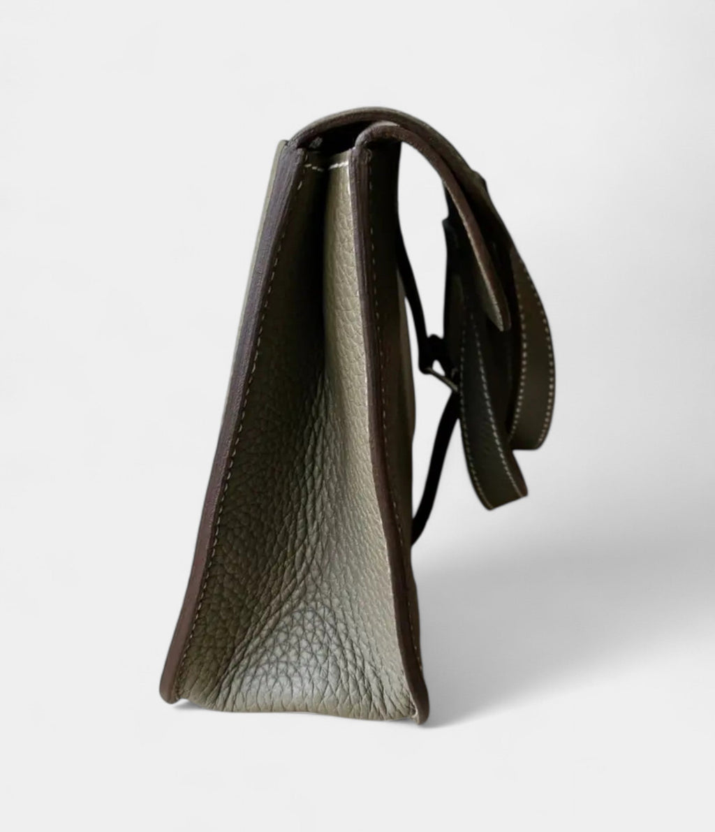HMHalzan Leather Beige Handbag