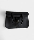HMHalzan Leather Black Handbag