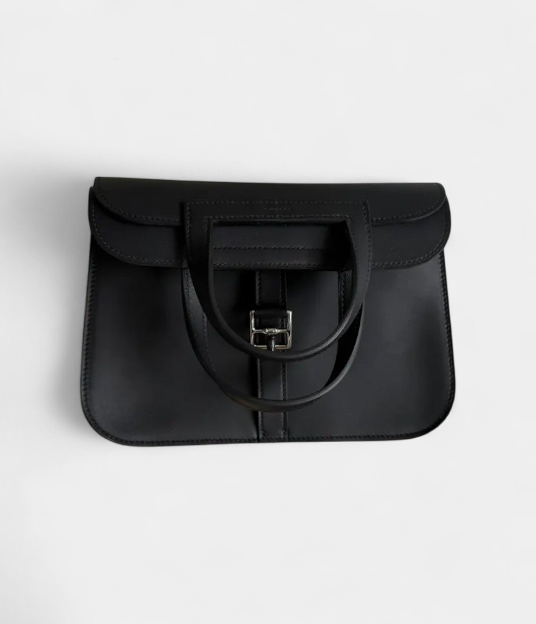 HMHalzan Leather Black Handbag