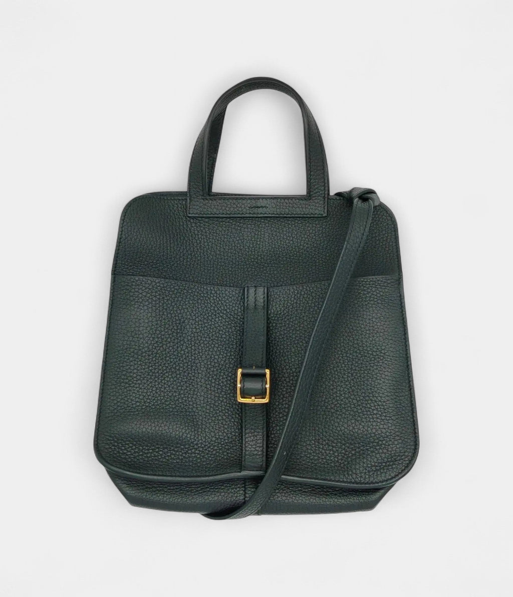 HMHalzan Black Leather Handbag