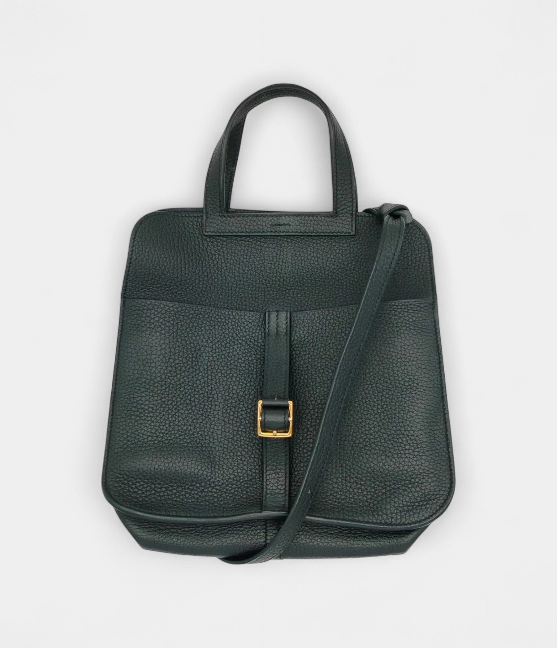 HMHalzan Black Leather Handbag