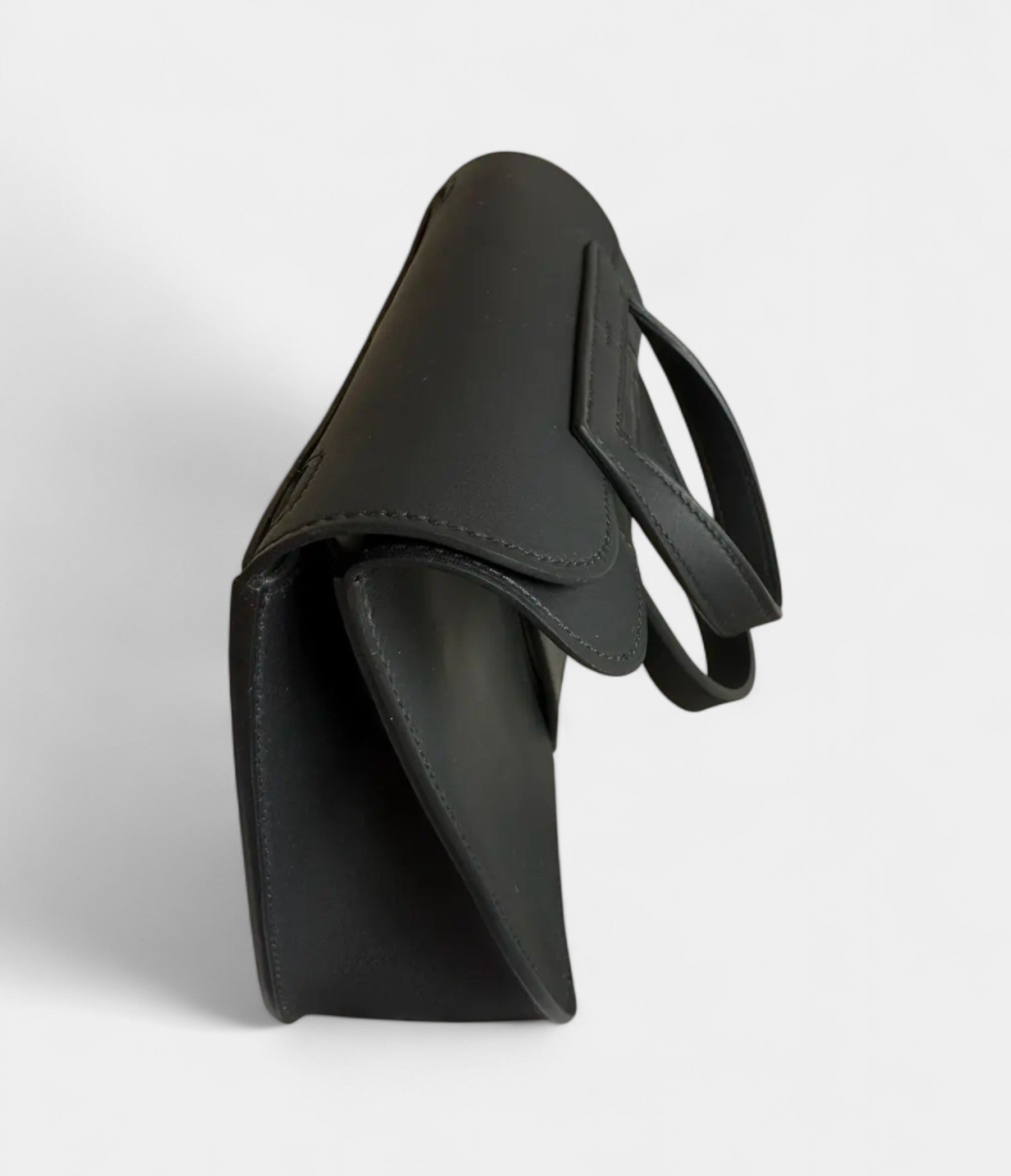 HMHalzan Leather Black Handbag