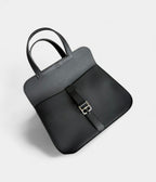 HMHalzan Leather Black Handbag