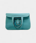 HMHalzan Leather Blue Handbag