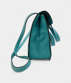 HMHalzan Leather Blue Handbag