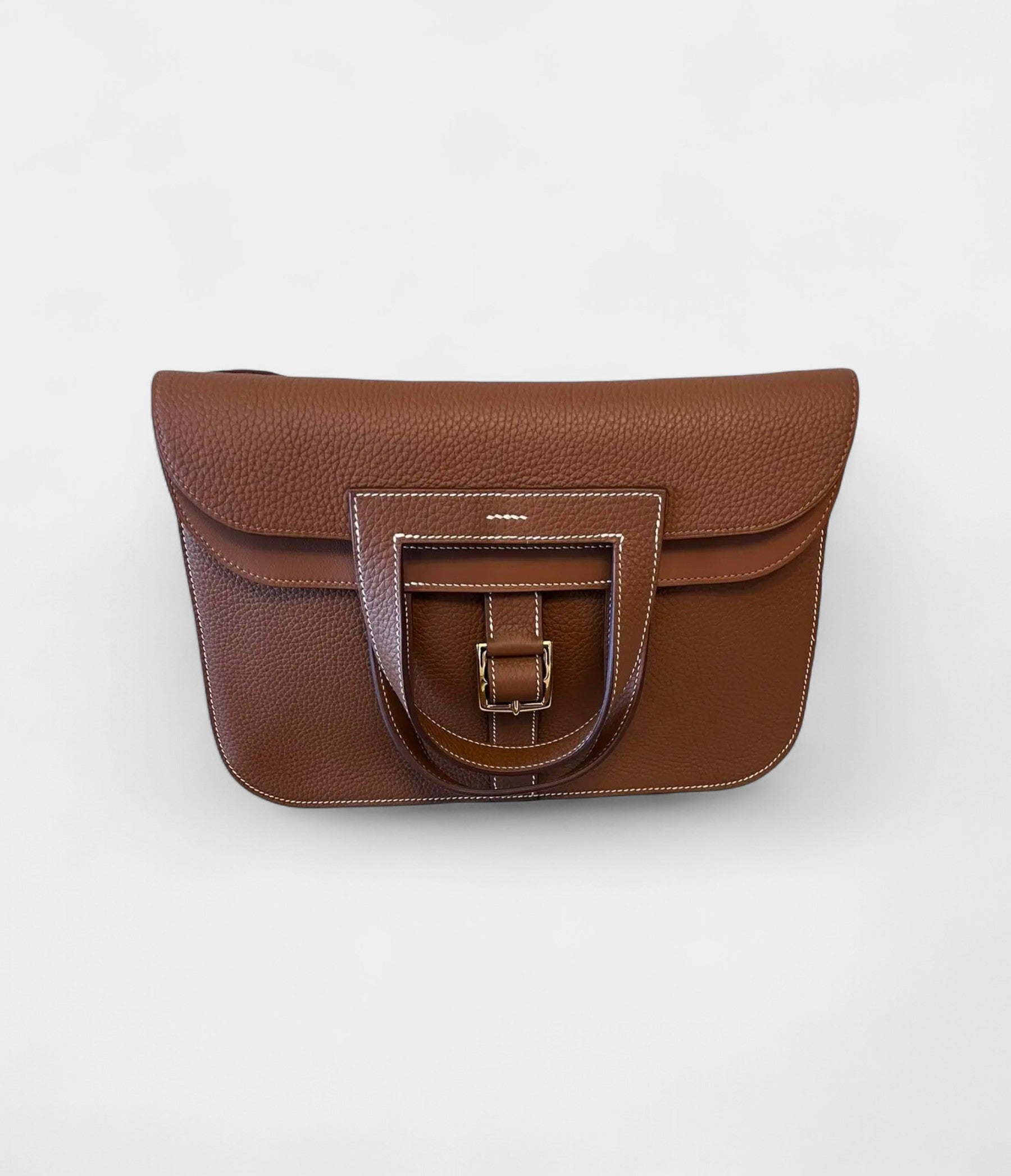 HMHalzan Leather Brown Handbag