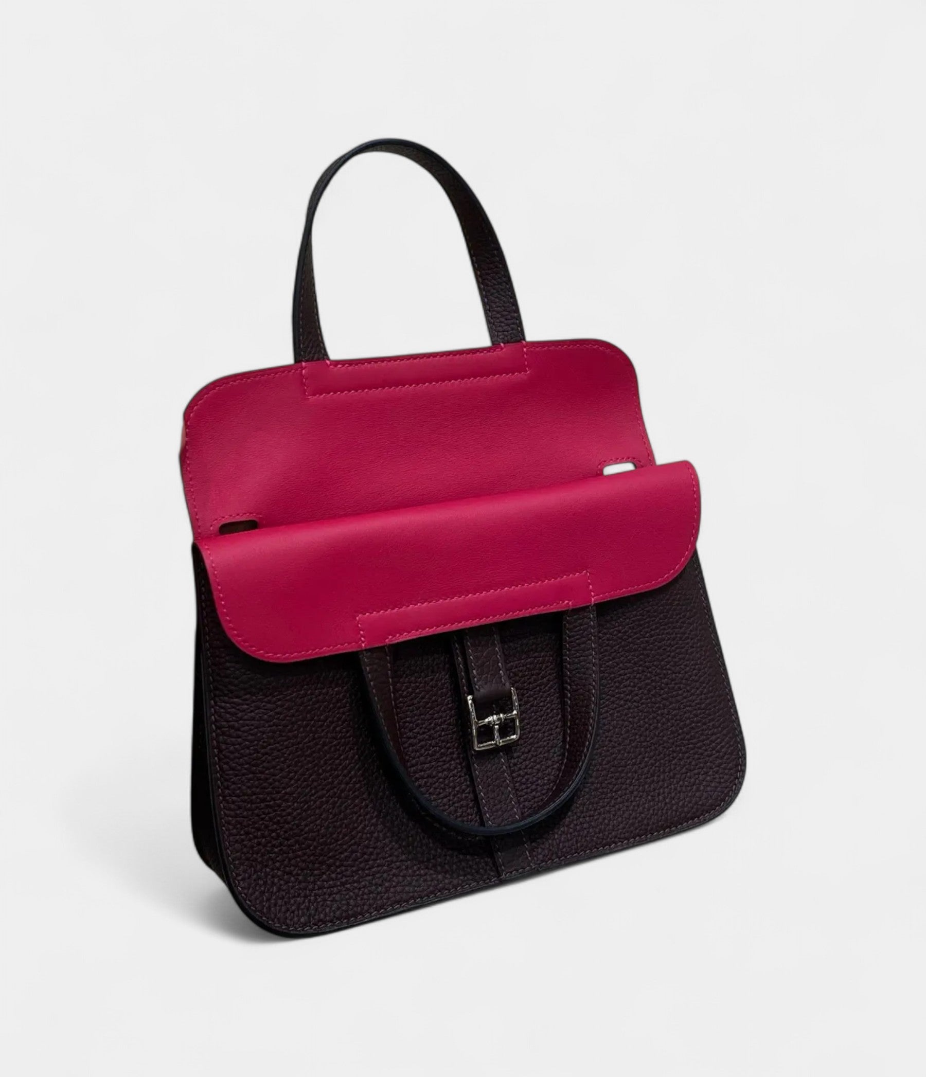 HMHalzan Leather Burgundy Handbag