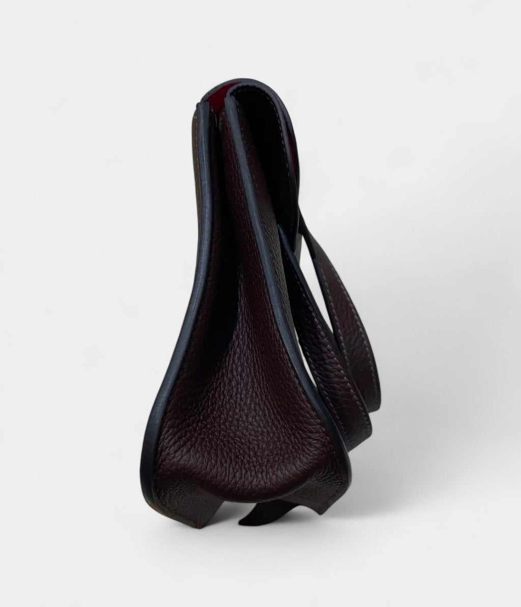 HMHalzan Leather Burgundy Handbag