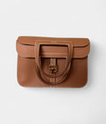 HMHalzan Leather Camel Handbag