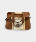 HMHalzan Leather Camel Handbag
