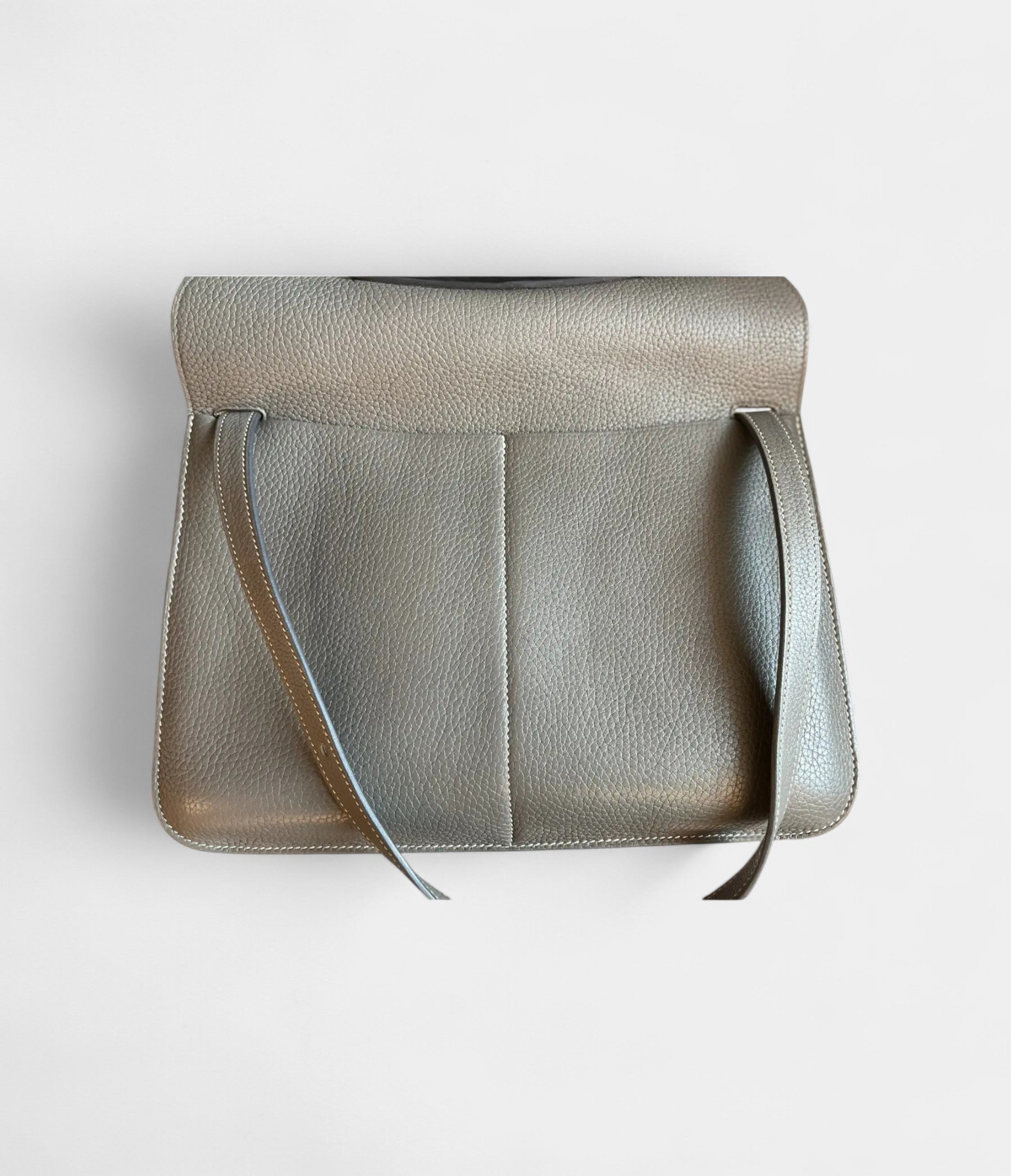 HMHalzan Leather Grey Handbag