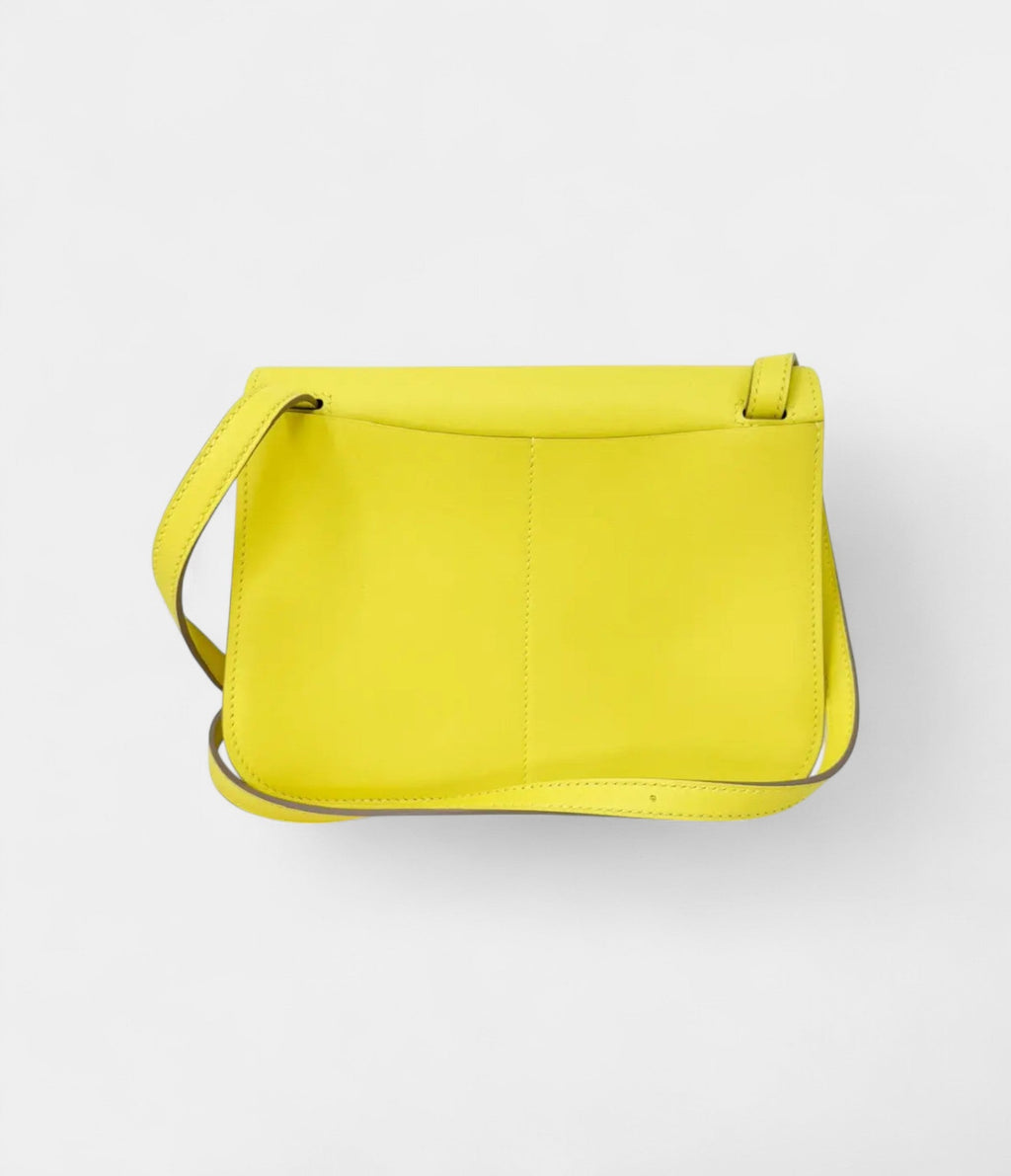 HMHalzan Leather Lime Yellow Handbag