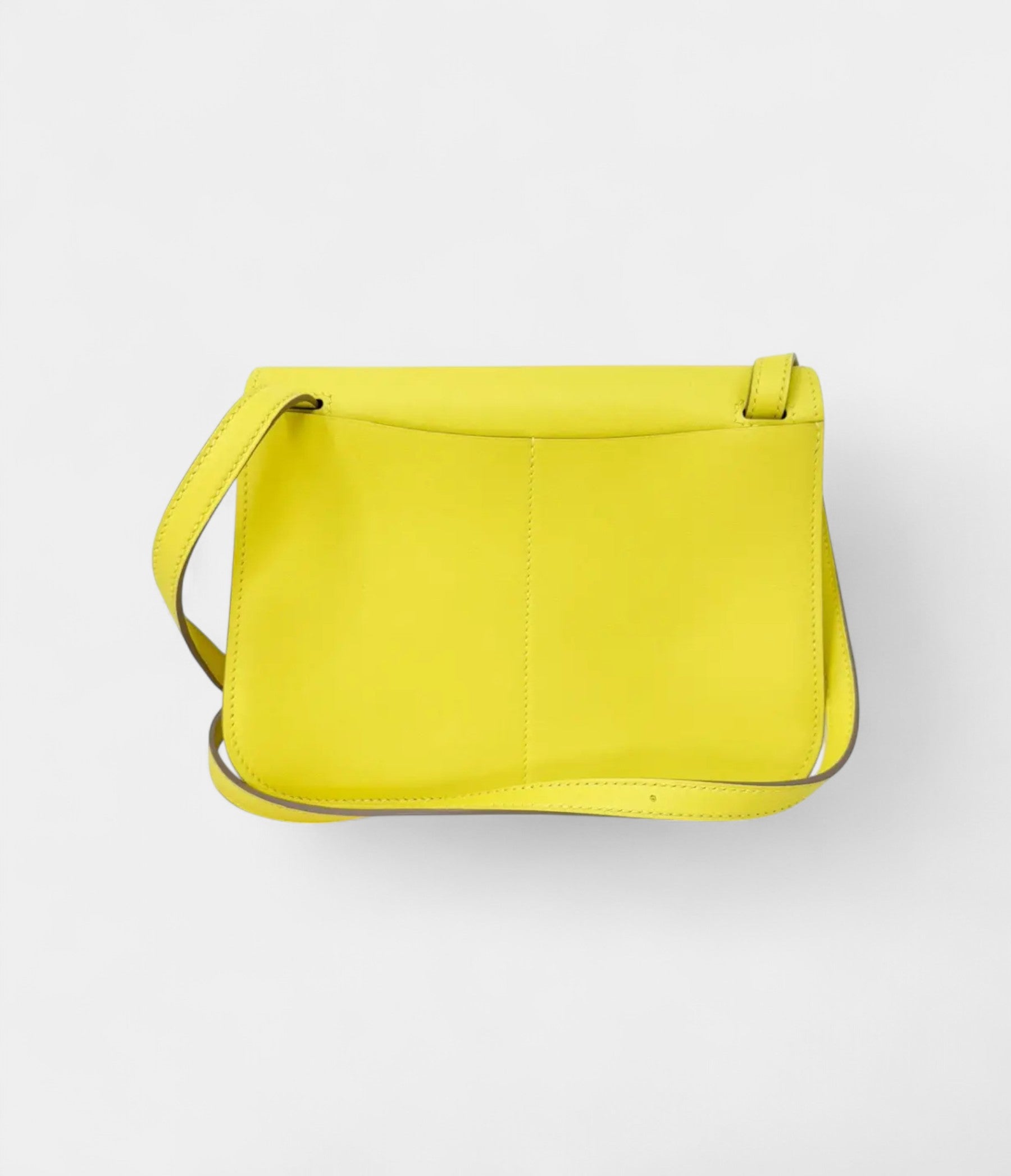 HMHalzan Leather Lime Yellow Handbag