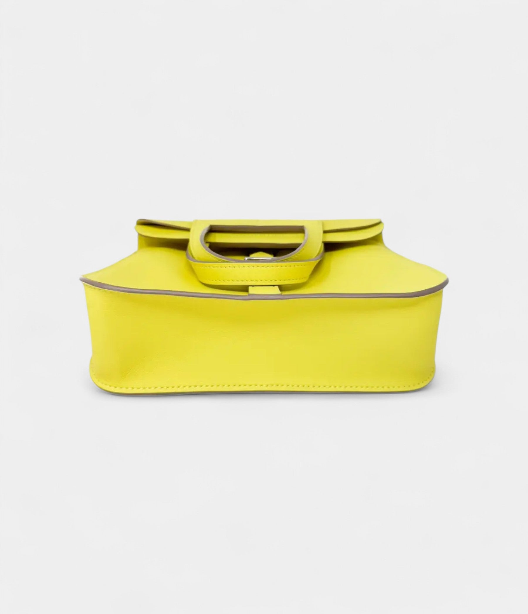 HMHalzan Leather Lime Yellow Handbag