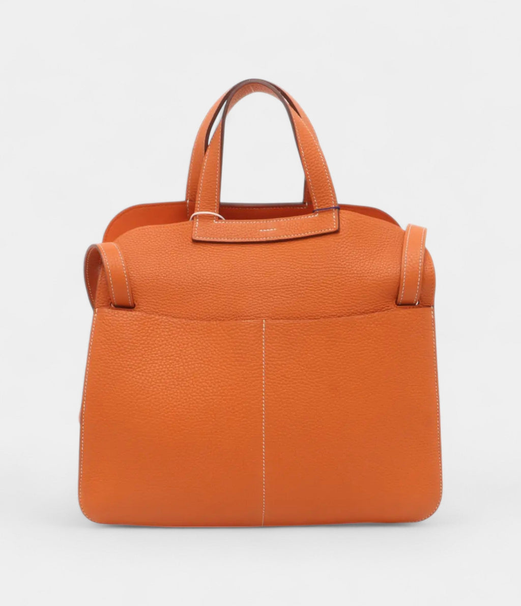 HMHalzan Leather Orange Handbag