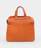 HMHalzan Leather Orange Handbag