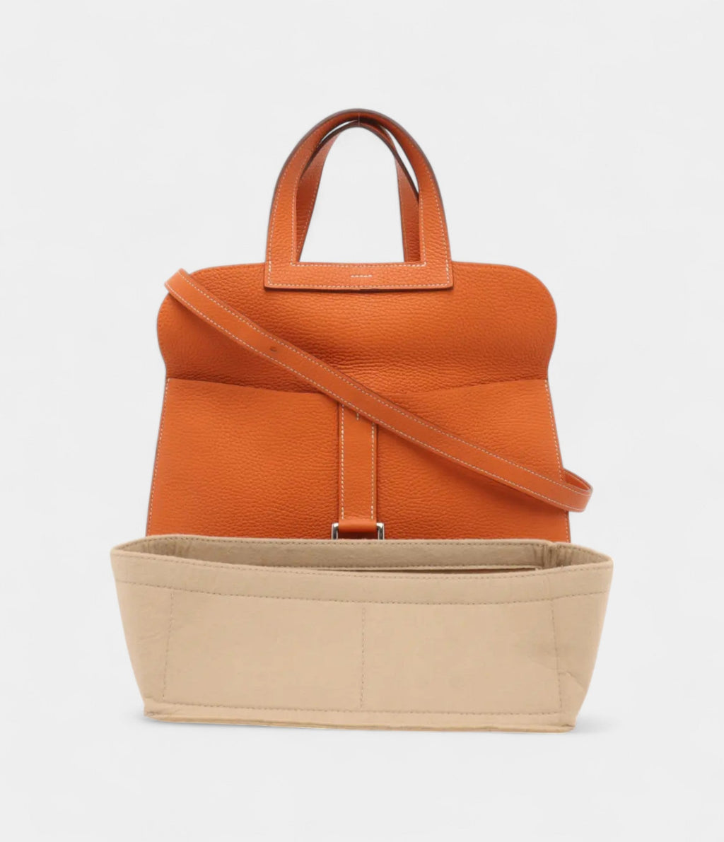 HMHalzan Leather Orange Handbag