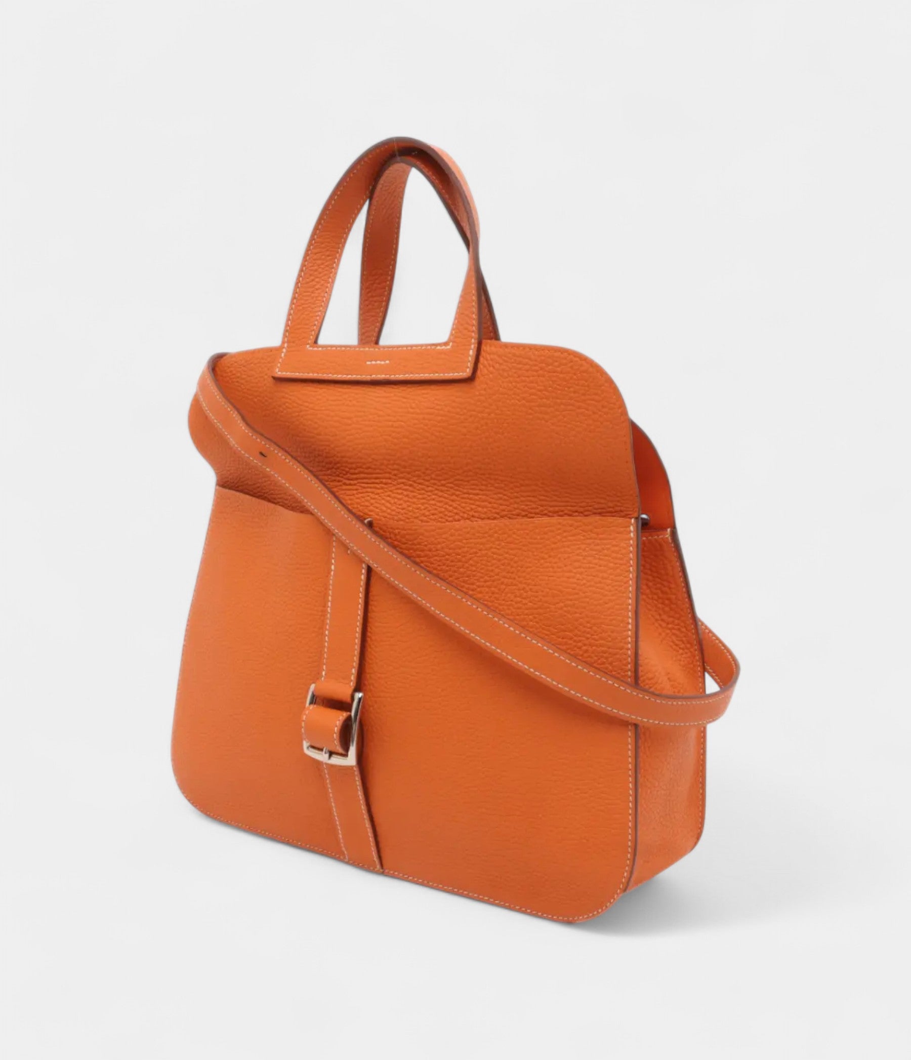 HMHalzan Leather Orange Handbag