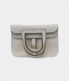 HMHalzan Leather White Handbag