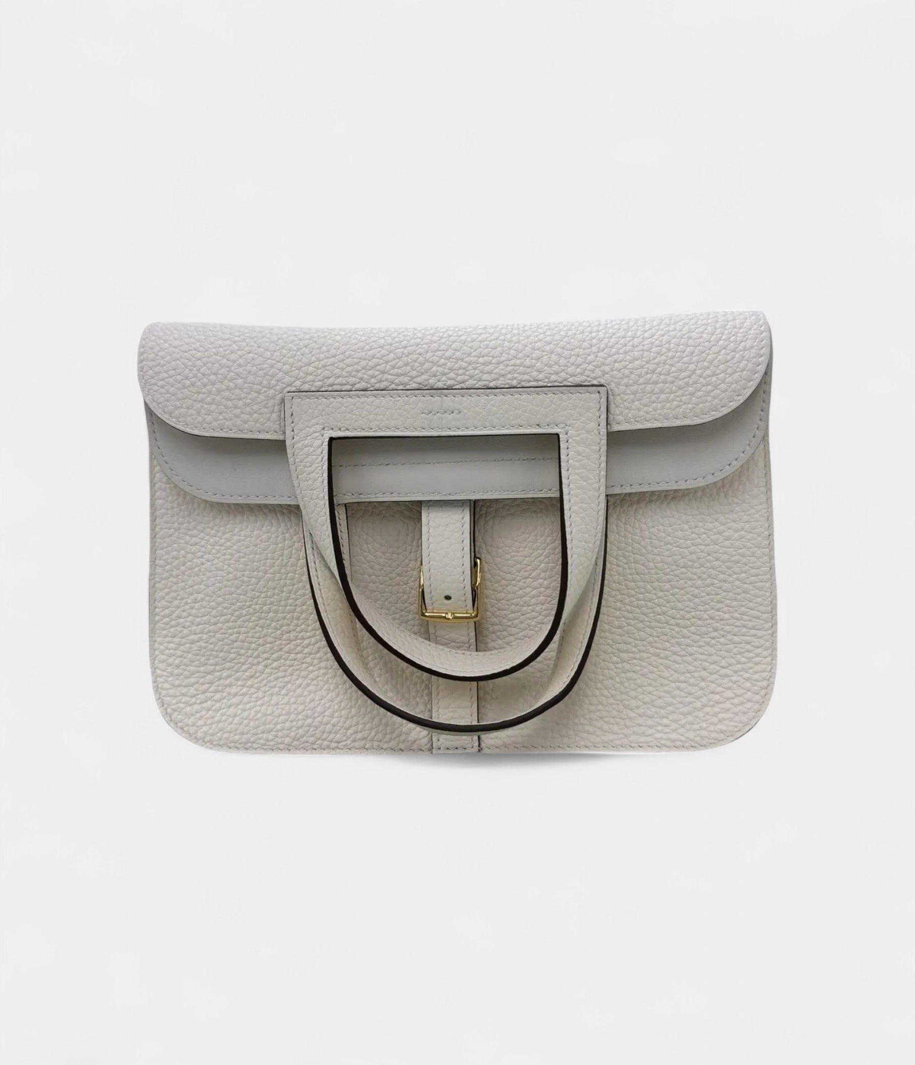 HMHalzan Leather White Handbag