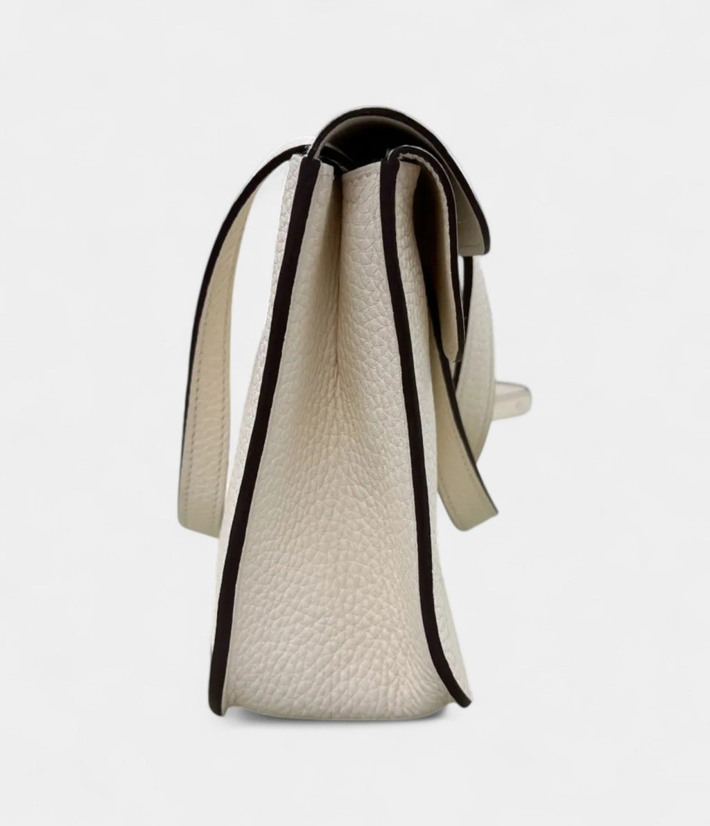 HMHalzan Leather White Handbag