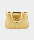 HMHalzan Leather Yellow Handbag